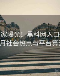 0473. 独家曝光！黑料网入口2018年11月社会热点与平台算法