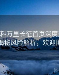 1153. 黑料万里长征首页深度追踪：影视揭秘风险解析，欢迎围观