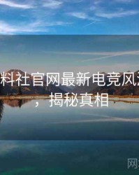 1389. 黑料社官网最新电竞风波全纪录，揭秘真相