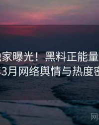 0639. 独家曝光！黑料正能量往期2017年3月网络舆情与热度密码