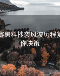 每日大赛黑料抄袭风波历程复盘，助你决策