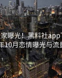 1039. 独家曝光！黑料社app下载官网2021年10月恋情曝光与流量密码