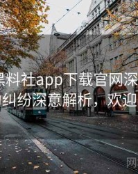 0046. 黑料社app下载官网深度追踪：合约纠纷深意解析，欢迎围观