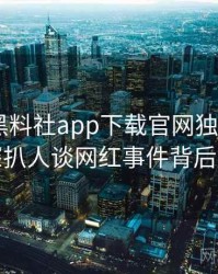 0256. 黑料社app下载官网独家专访：赵深扒人谈网红事件背后故事