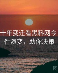 0940. 从十年变迁看黑料网今日骚扰事件演变，助你决策