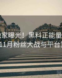 1107. 独家曝光！黑料正能量往期2022年11月粉丝大战与平台算法